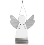 Στολίδι Χριστουγεννιάτικο Αγγελάκι Silver Stripes LBTRD0090228 9cm Multi Raeder