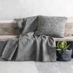 Ριχτάρι Vilano Dark Grey Ρυθμός Τετραθέσιο 180x330cm Chenille,Βαμβάκι,Pol