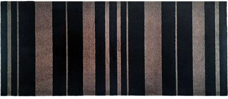 Χαλάκι Κουζίνας Universal 027 Lines 67x150cm Black-Beige Sdim 67X150cm Polyamide