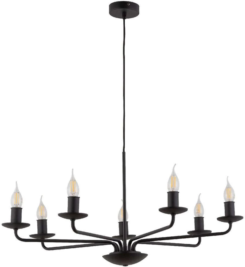Φωτιστικό Οροφής Limal 4613 7xΕ14 10W 72x86cm Black TK Lighting