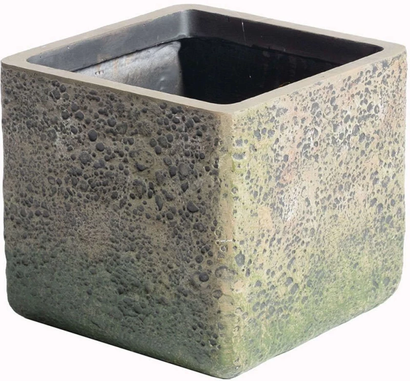 Κασπώ Πήλινο Βρύα B-2840-8 30x30x27cm Grey Supergreens Πηλός