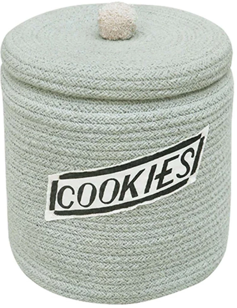 Καλάθι Αποθήκευσης Cookie Jar LOR-BSK-COOKIE Φ20x26cm Mint Lorena Canals Βαμβάκι-Πολυέστερ