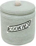 Καλάθι Αποθήκευσης Cookie Jar LOR-BSK-COOKIE Φ20x26cm Mint Lorena Canals Βαμβάκι-Πολυέστερ