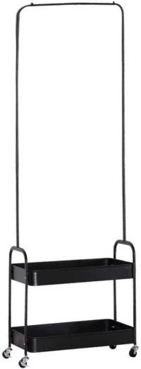 Κρεμάστρα Δαπέδου Με Ράφια Armario 18-0009 56x31x152cm Black Μέταλλο