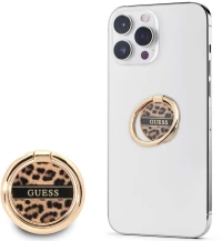 Μοντέρνο Ring Holder Για Smartphone 4G GURSHCLEOW Leopard Gold Guess