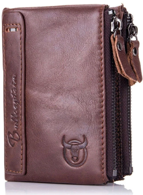 Δερμάτινο Ανδρικό Πορτοφόλι QB-06 12x3x9,5cm Brown Bull Captain