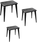 Τραπεζάκια Ζιγκόν (Σετ 3Τμχ) SOY105 60/45/30cm Grey Espiel