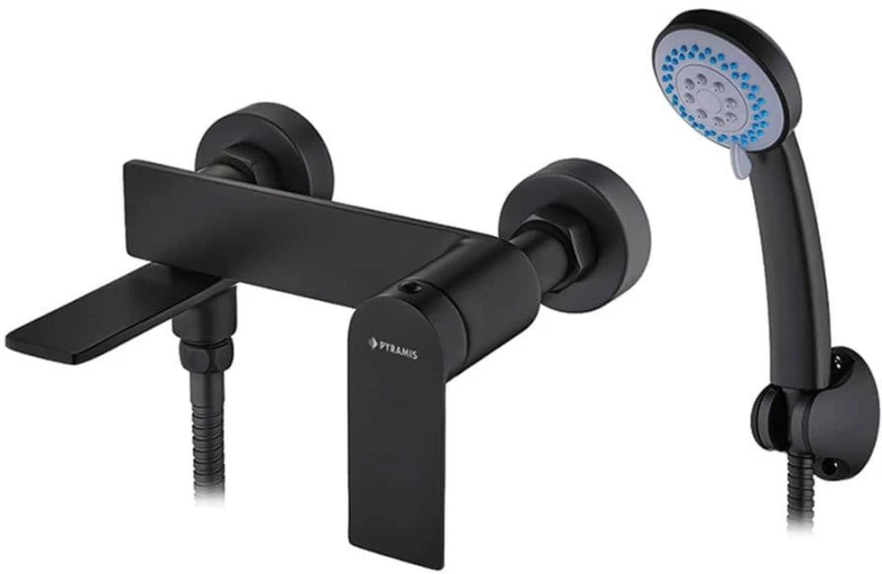 Μπαταρία Μπανιέρας Rovetta 090939401 Black Matte Pyramis Μέταλλο