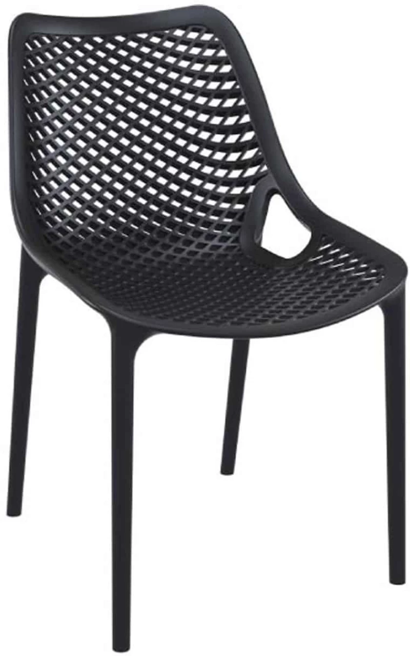 Καρέκλα Air Black 20-0323 50Χ60Χ82 cm Siesta Σετ 4τμχ