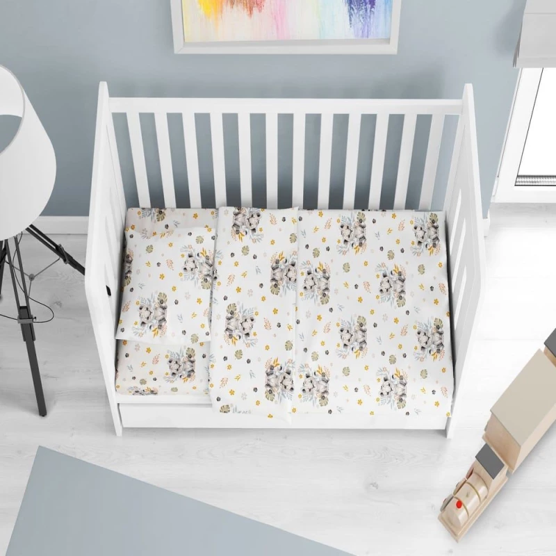 Παπλωματοθήκη Βρεφική Lion Cub 531 Grey DimCol 120x160cm 100% Βαμβάκι