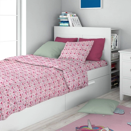 Μαξιλαροθήκη Παιδική Fox 525 Pink DimCol 35X45 100% Βαμβάκι