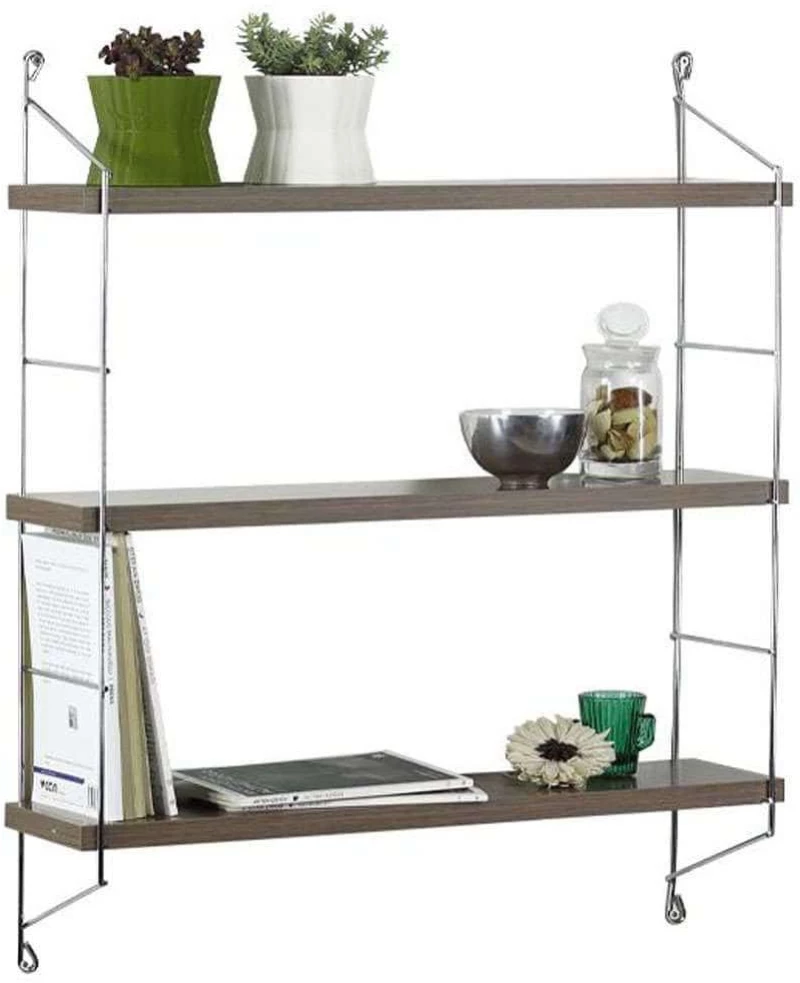 Ράφια Τοίχου Elmira 891-221-021 67x15x56cm Walnut