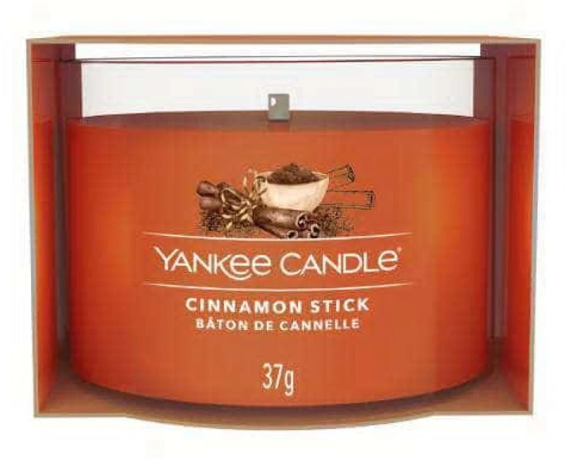 Κερί Αρωματικό Σε Βάζο Votive Signature Cinnamon Stick 1701435E 5,4x4,4cm Orange Yankee Candle Κερί