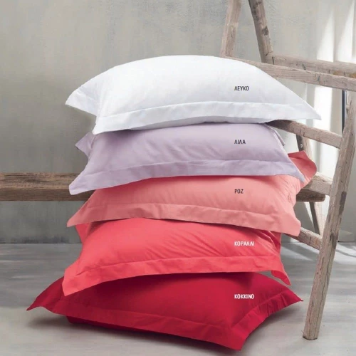 Σεντόνια Scenario (Σετ 4τμχ) White Ρυθμός Υπέρδιπλο 245x270cm 100% Βαμβακοσατέν