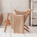 Ριχτάρι Kidal Dark Beige Ρυθμός Τετραθέσιο 180x330cm Chenille-Πολυέστερ