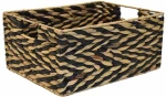 Καλάθι Ψάθινο Black Rusk 00.06.67549 36,5x28x17cm Natural-Black Ψάθα