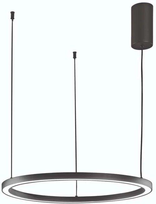 Φωτιστικό Οροφής Κρεμαστό Led-Hoop-S60-NER 4500lm 3000/4000/6500K 150x60cm Black Luce Ambiente Design