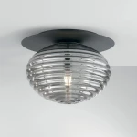 Φωτιστικό Οροφής - Πλαφονιέρα I-Ripple-PL35-NER E27 28x35cm Black Luce Ambiente Design