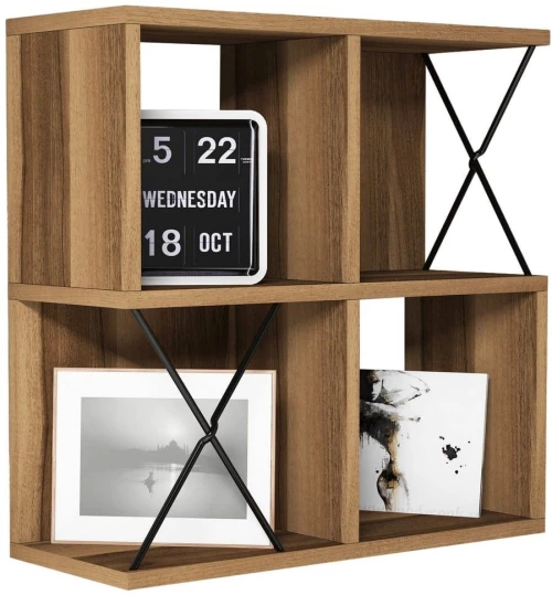 Ραφιέρα Τοίχου HM9520.02 60x24x60cm Walnut