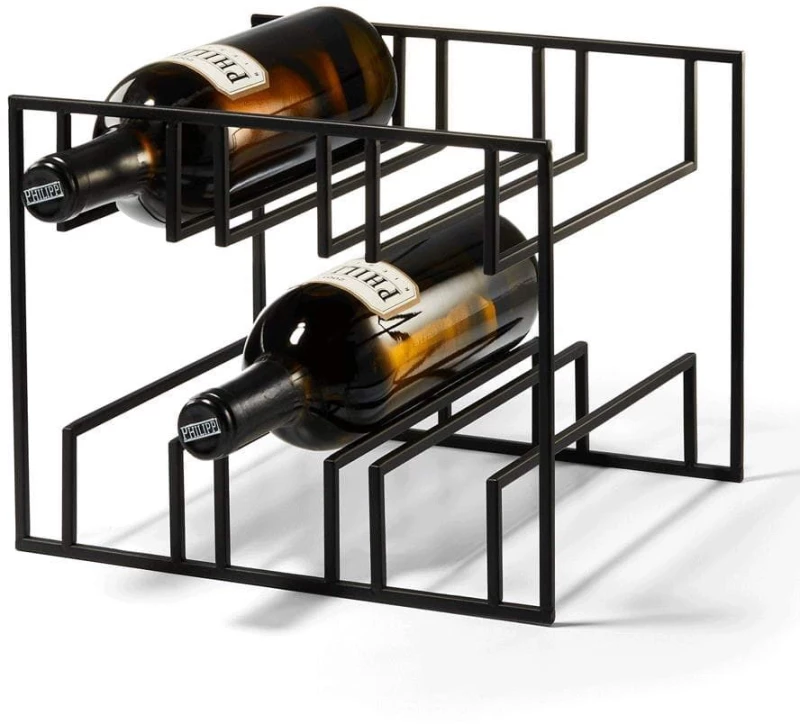 Κάβα Ποτών 6 Θέσεων Cubo 236005 28x25,4x20,3cm Black Philippi Ατσάλι