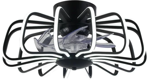 Ανεμιστήρας Οροφής Με Φως LED-Grecale-B-INT 8470lm CCT 50x20,7cm Black Intec Διάμετρος 50cm