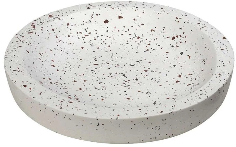 Διακοσμητικό Μπωλ Στρογγυλό TZL115 36x36x5cm White Espiel Τσιμέντο