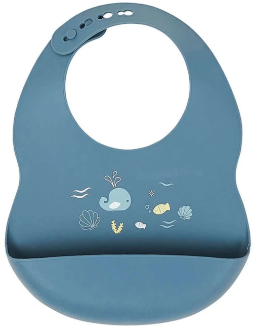 Σαλιάρα N876414 21x3x27,5cm Σιλικόνης Blue Nattou Σιλικόνη