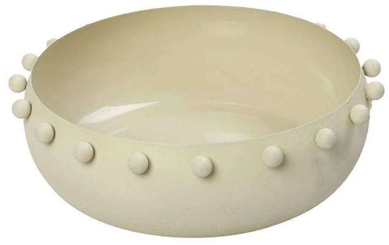 Διακοσμητικό Μπωλ AKA238 20cm Cream Espiel Μέταλλο