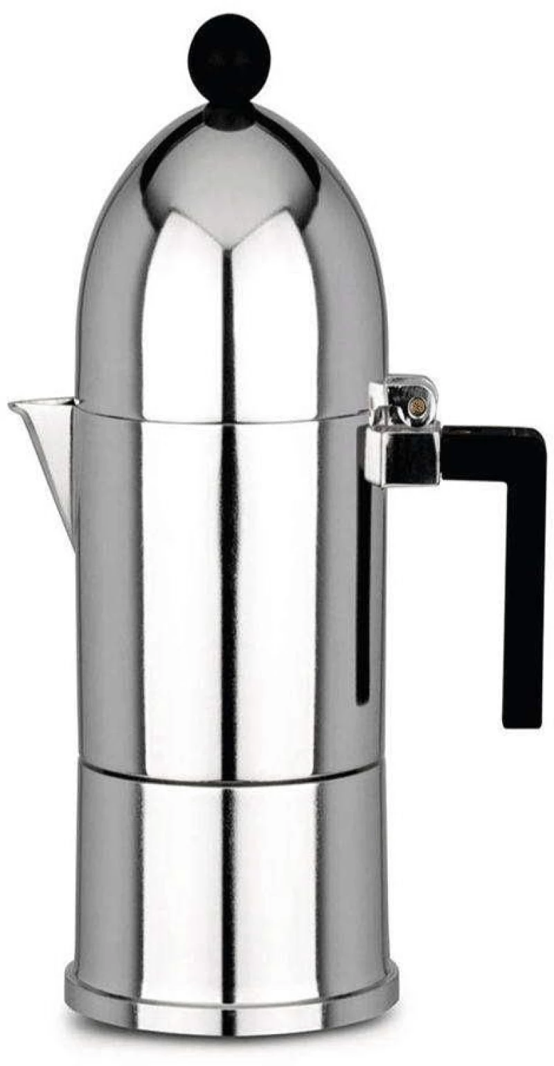 Καφετιέρα Espresso La Cupola A9095/3 B 150ml Silver-Black Alessi Αλουμίνιο