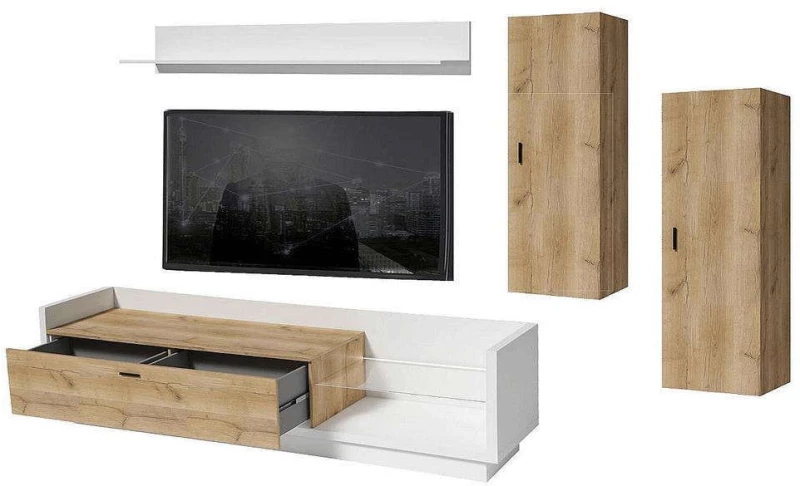 Σύνθεση Talina (Σετ 4Τμχ) Talina_36 270x175x48cm Oak-White