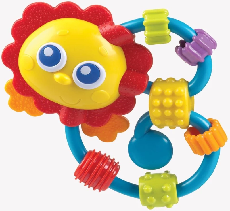 Κουδουνίστρα Με Μασητικό Curly Critters Lion 0182514 0+ Μηνών Multi Playgro