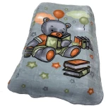 Κουβέρτα Βρεφική Βελουτέ Studying Bear 38 Light Grey DimCol Κούνιας 110x140cm Πολυέστερ