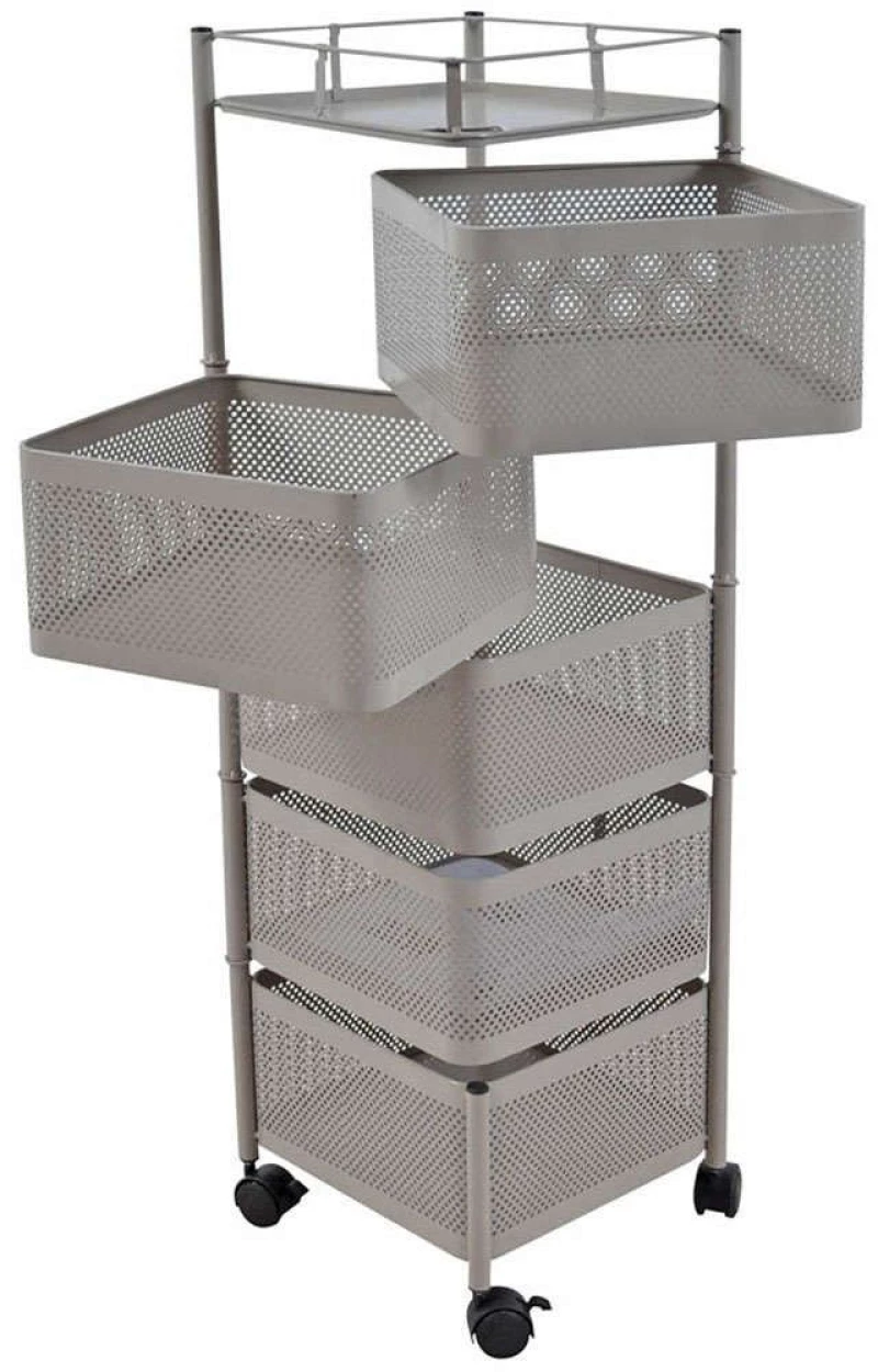 Μανάβης Τρόλεϊ 824175 28x28x93cm Beige Ankor Μέταλλο
