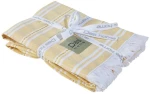 Ποτηρόπανα 0709 (Σετ 2τμχ) Yellow-White Das Home 100% Βαμβάκι