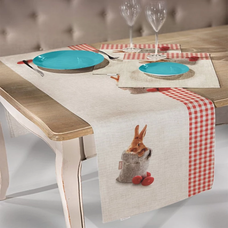 Runner Easter 04 Beige-Red Saint Clair 40x160 Πολυέστερ