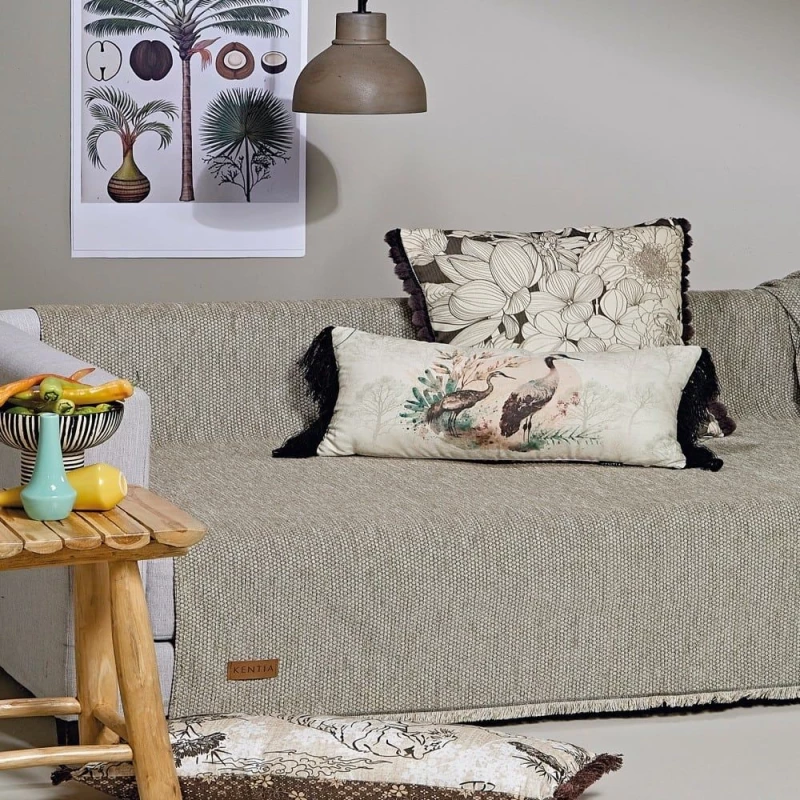 Ριχτάρι Kanon 15 Linen Kentia Πολυθρόνα 170x180cm Chenille,Βαμβάκι,Pol