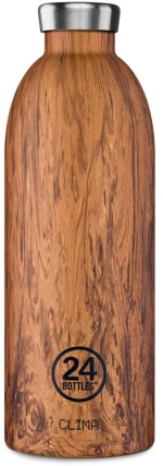 24 Bottles - Clima Bottle 0,85 L - Sequoia Wood Print (24B437) / Home and Kitchen