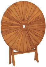 ΤΡΑΠΕΖΙ ΚΗΠΟΥ ΠΤΥΣΣΟΜΕΝΟ Ø85 X 75 ΕΚ. ΜΑΣΙΦ ΞΥΛΟ TEAK 362619