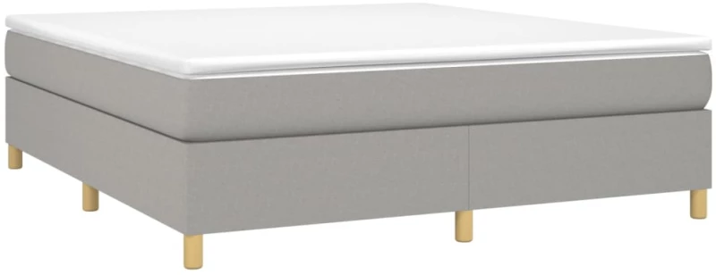 ΚΡΕΒΑΤΙ BOXSPRING ΜΕ ΣΤΡΩΜΑ ΑΝΟΙΧΤΟ ΓΚΡΙ 180X200 ΕΚ. ΥΦΑΣΜΑΤΙΝΟ 3144538