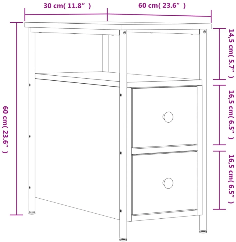 ΚΟΜΟΔΙΝΟ SONOMA ΔΡΥΣ 30 X 60 X 60 ΕΚ. ΑΠΟ ΕΠΕΞΕΡΓΑΣΜΕΝΟ ΞΥΛΟ 826065