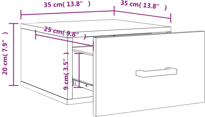 ΚΟΜΟΔΙΝΑ ΕΠΙΤΟΙΧΙΑ SONOMA ΔΡΥΣ 35 X 35 X 20 ΕΚ. 829826