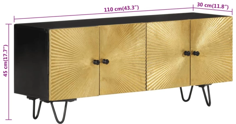 ΈΠΙΠΛΟ ΤΗΛΕΟΡΑΣΗΣ 110 X 30 X 45 ΕΚ. ΑΠΟ ΜΑΣΙΦ ΞΥΛΟ ΜΑΝΓΚΟ 351625