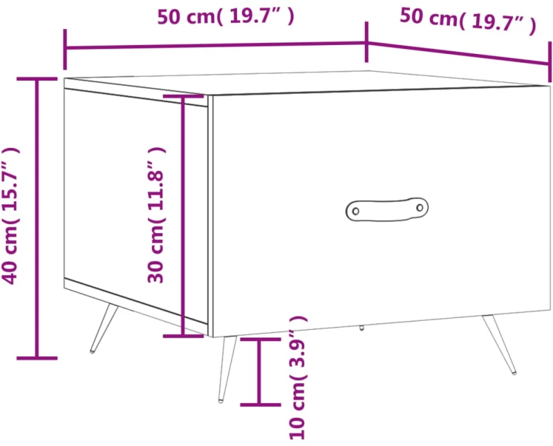 ΤΡΑΠΕΖΑΚΙ ΣΑΛΟΝΙΟΥ SONOMA ΔΡΥΣ 50X50X40 ΕΚ. ΕΠΕΞΕΡΓΑΣΜΕΝΟ ΞΥΛΟ 829338