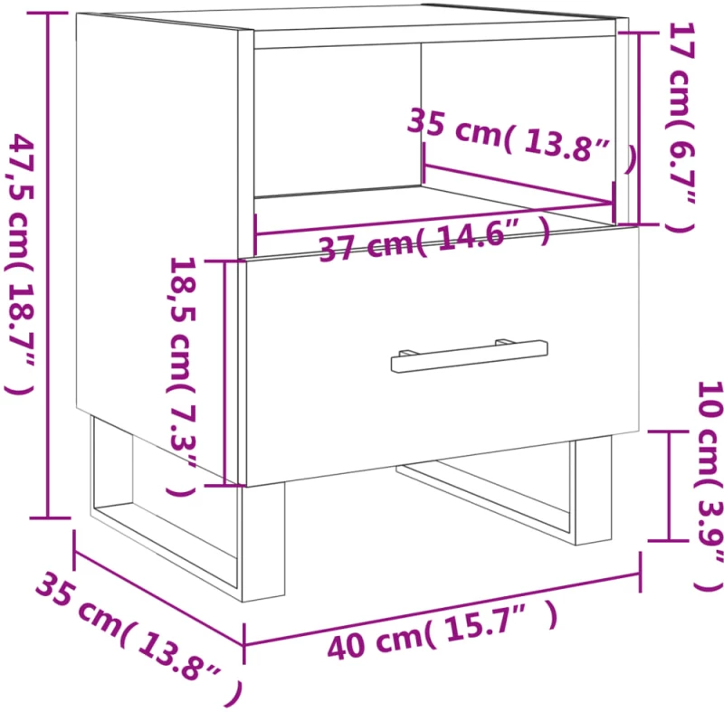 ΚΟΜΟΔΙΝΟ SONOMA ΔΡΥΣ 40 X 35 X 47,5 ΕΚ. ΑΠΟ ΕΠΕΞΕΡΓΑΣΜΕΝΟ ΞΥΛΟ 827490
