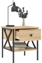 ΚΟΜΟΔΙΝΑ 2 ΤΕΜ. SONOMA ΔΡΥΣ 40X42X45 ΕΚ. ΑΠΟ ΕΠΕΞΕΡΓΑΣΜΕΝΟ ΞΥΛΟ 825956