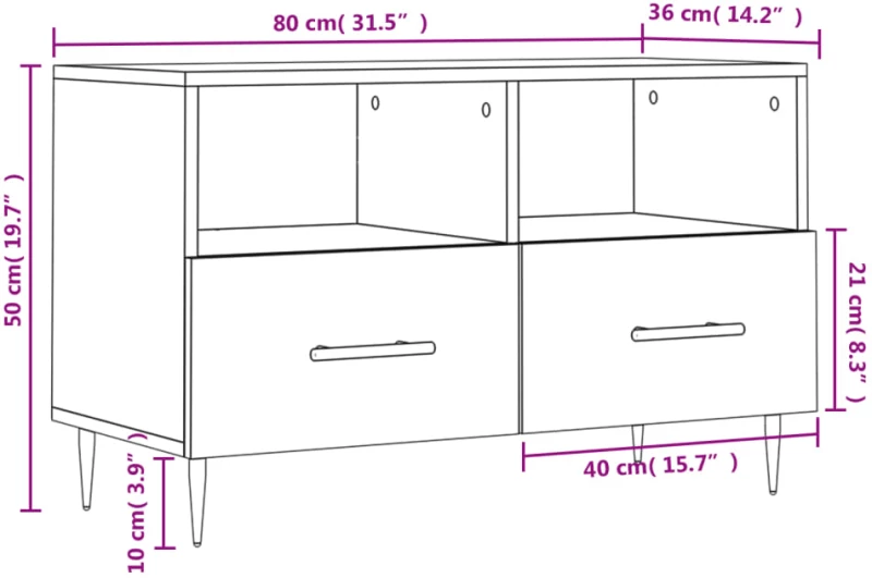 ΈΠΙΠΛΟ ΤΗΛΕΟΡΑΣΗΣ ΓΚΡΙ ΣΚΥΡΟΔΕΜΑΤΟΣ 80X36X50 ΕΚ. ΕΠΕΞΕΡΓ. ΞΥΛΟ 828960