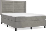 ΚΡΕΒΑΤΙ BOXSPRING ΜΕ ΣΤΡΩΜΑ ΑΝΟΙΧΤΟ ΓΚΡΙ 140X190 ΕΚ. ΒΕΛΟΥΔΙΝΟ 3132735