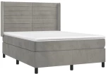 ΚΡΕΒΑΤΙ BOXSPRING ΜΕ ΣΤΡΩΜΑ ΑΝΟΙΧΤΟ ΓΚΡΙ 140X190 ΕΚ. ΒΕΛΟΥΔΙΝΟ 3132735