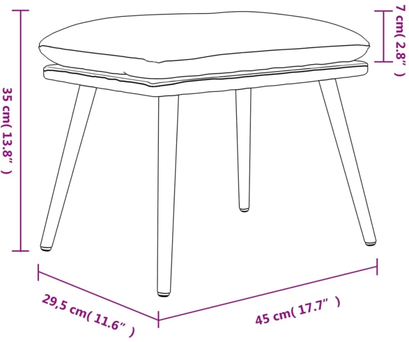 ΥΠΟΠΟΔΙΟ ΣΚΟΥΡΟ ΓΚΡΙ 45X29,5X39 ΕΚ. ΎΦΑΣΜΑ & ΣΥΝΘΕΤΙΚΟ ΔΕΡΜΑ 341516