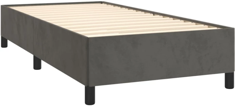 ΚΡΕΒΑΤΙ BOXSPRING ΜΕ ΣΤΡΩΜΑ ΣΚΟΥΡΟ ΓΚΡΙ 90X200 ΕΚ. ΒΕΛΟΥΔΙΝΟ 3129310